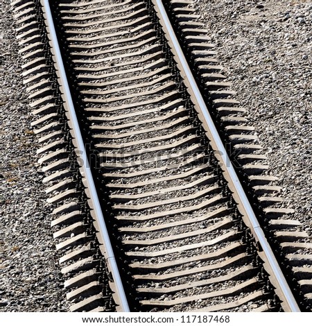 railroad track close-up