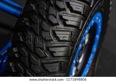 Close-up Car wheel on a car, Close-up, low key Close-up Tire