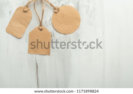 Tags for advertisement, mock-up, prints