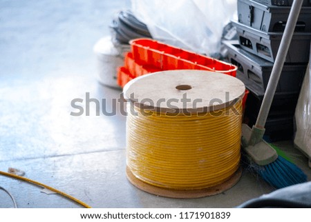 Colorful electric cable rolls