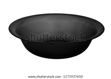 plastic transparent wash bowl on a white background
