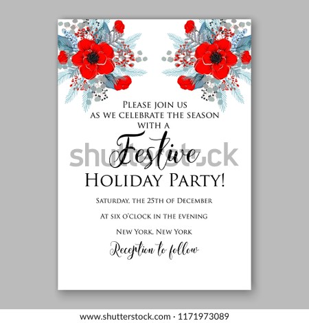 Floral background for wedding invitation, baby shower invitation, christmas party invitation, bridal shower invitation, greeting card, floral clip art vector illustration