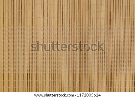 Bamboo place mat close up