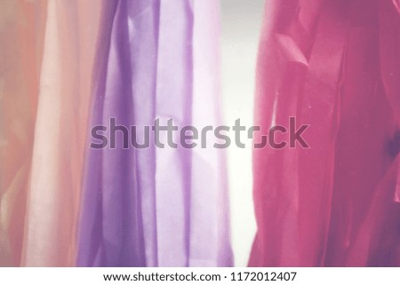Pastel color ribbons abstract background. 
Copy space.
