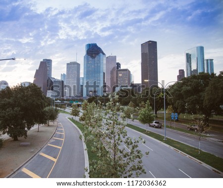 This is Houston at sunrise. The best city in the USA