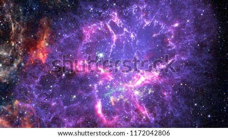 Cosmic galaxy background with nebula, stardust and bright shining stars. Elements of this image furnished by NASA.