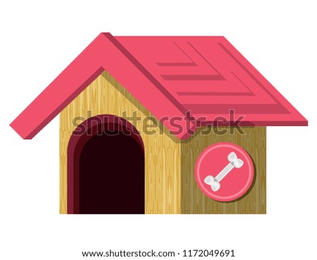 cute dog house icon 