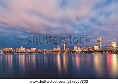 Boston Skyline in the Sunset