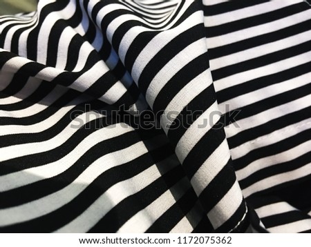 Fabric black and white strip 