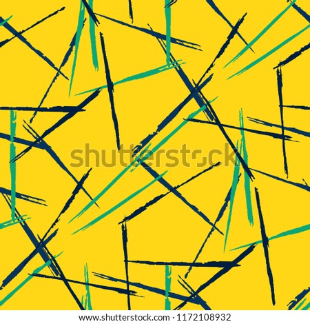 Seamless Grunge Stripes Pattern. Retro Scribbled Grunge Rapport for Wallpaper, Cotton, Textile. Abstract Color Background with Scribbled Stripes. Vector Texture for your Design.