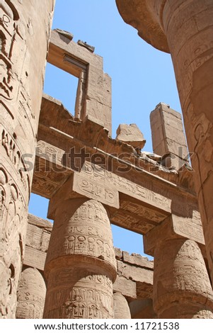 A photography of an old historic place in Luxor Egypt
