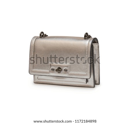 Silver bag isolated on the white background