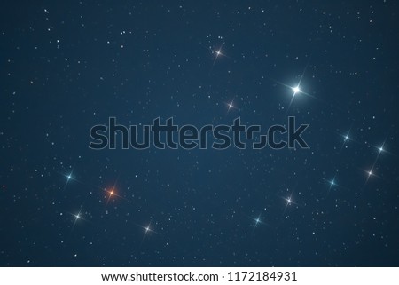 real photo of the star field at night with shiny stars in the infinite space of the universe