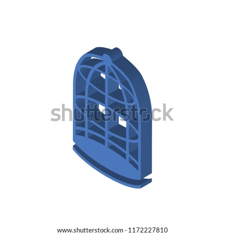 Cage isometric left top view 3D icon