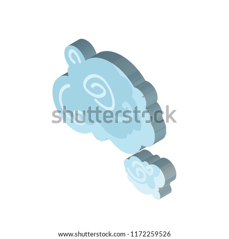 Cloud isometric left top view 3D icon