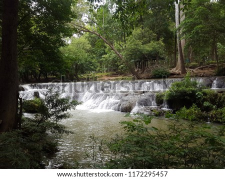 The waterfall at Namtok Muak Lek National Park ,Saraburi,Thailand