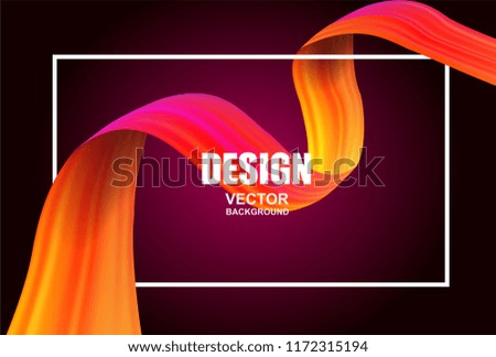Abstract. colorful flow fabric background. Wave shape . Vector illustration
