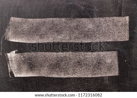 White color chak hand drawing in set of line or square shape on blackboard background