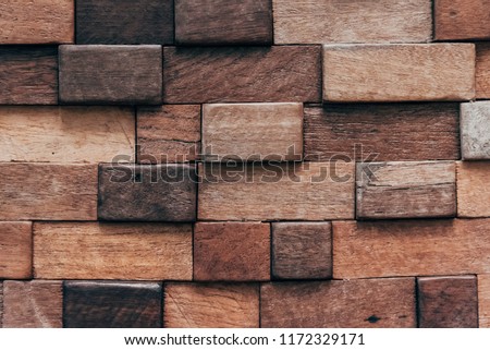 Texture of sorted wooden square, Background.