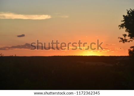 dramatic sunset on top of a mountain