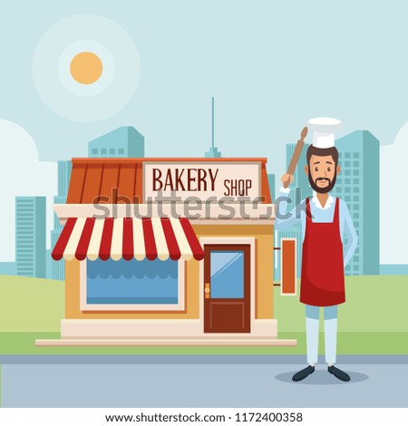 Bakery shop and baker