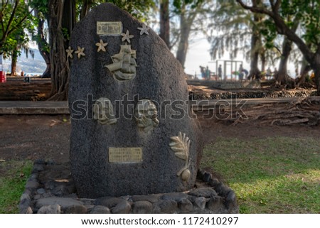 Hms bounty memorial venus point tahiti french polynesia