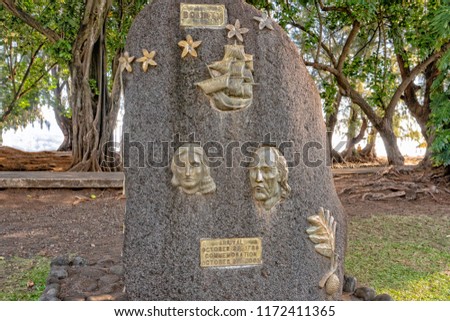 Hms bounty memorial venus point tahiti french polynesia