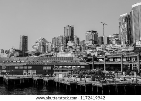 Seattle Harbour and city as viewed from the water