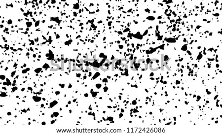 abstract dirt texture blot spray of black drops of ink isolated on white background , random spots . alpha mask vector illustration wallpaper