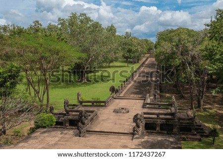 Phanom Rung Historical Park is old castle rock about more than thousand years ago, Buriram Thailand
