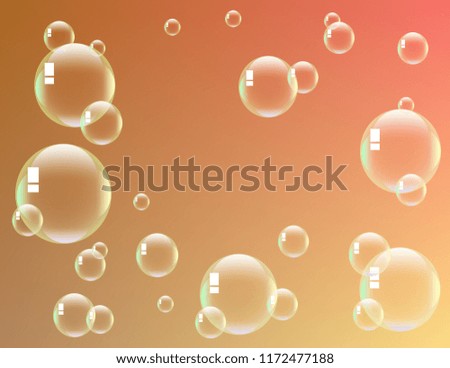 Soap bubbles pink background