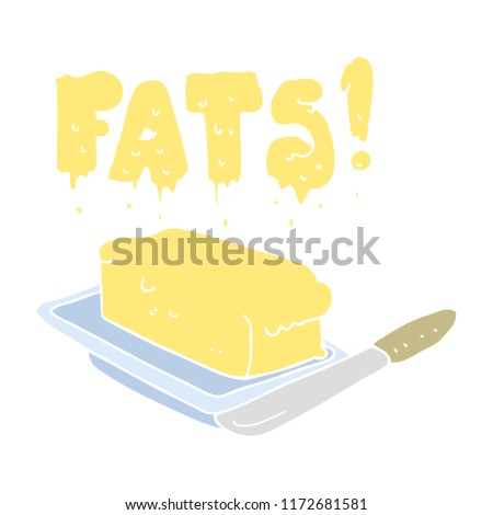 flat color illustration of butter fats