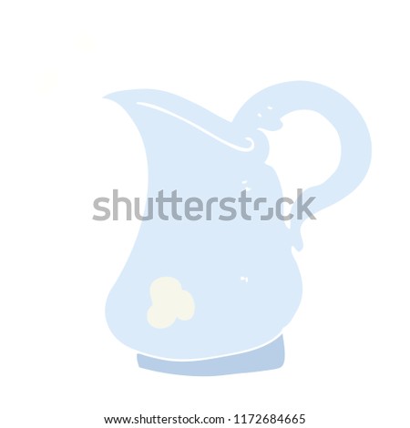 flat color illustration of milk jug