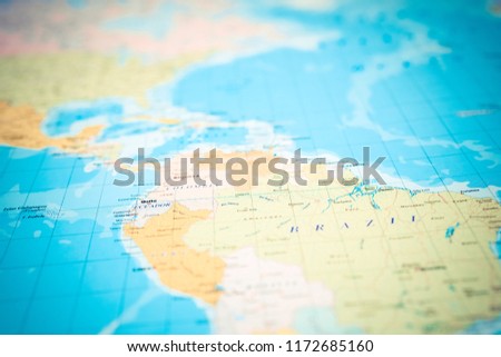 South America on the map