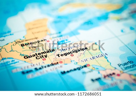 Honduras on the map