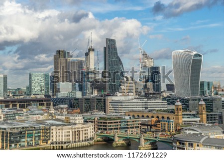 City of London skyline, colour