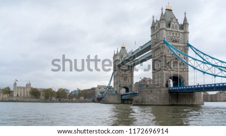 Tower of London & Tower Bridge on the River Thames