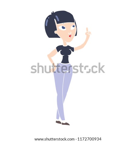 flat color illustration of woman asking question