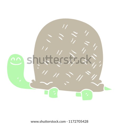 flat color illustration of tortoise