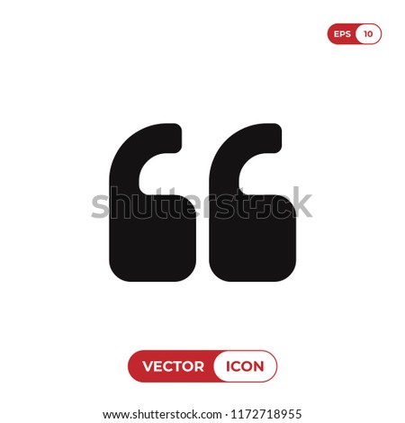 Quote left icon vector