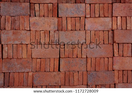 Brick overlap pattern,Bricks laid wide,Brick placed longitudinal,Bricks texture.