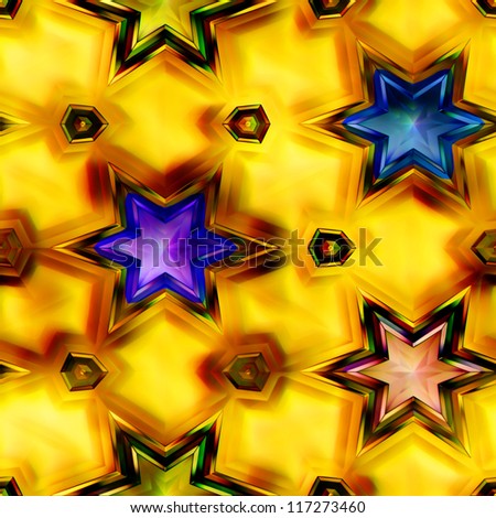 Seamless texture of colorful stars