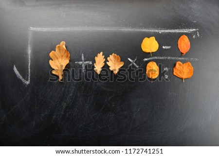 chalkboard autumn leafs formula 