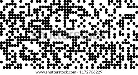 Monochrome Halftone Pattern. Abstract Texture with Different Sizes Black Dots on White Fond for Web or Mobile Application. Trendy Digital Black and White Background. Vector Texture.