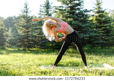 Picture of female athlete practicing fitness