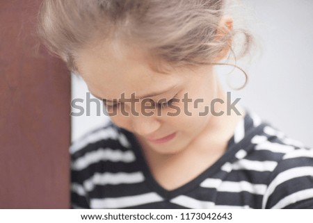 Little girl 6 years old crying