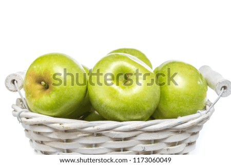 Fresh Green Apple Isolated on White Background