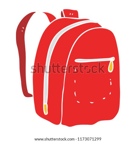 flat color illustration of rucksack