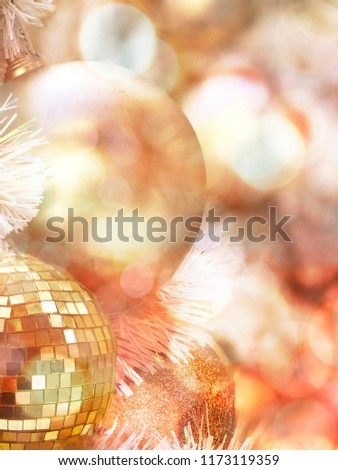 Golden Merry Christmas ball background. Happy new year and merry christmas 2023
 Royalty-Free Stock Photo #1173119359
