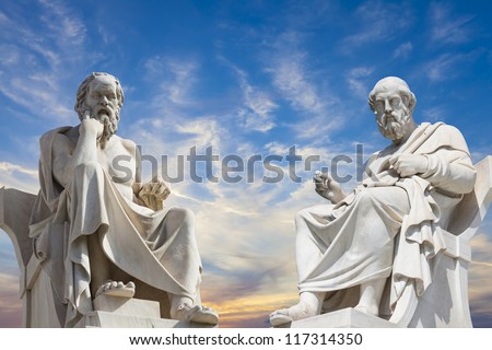 Plato and Socrates,the greatest ancient greek philosophers Royalty-Free Stock Photo #117314350